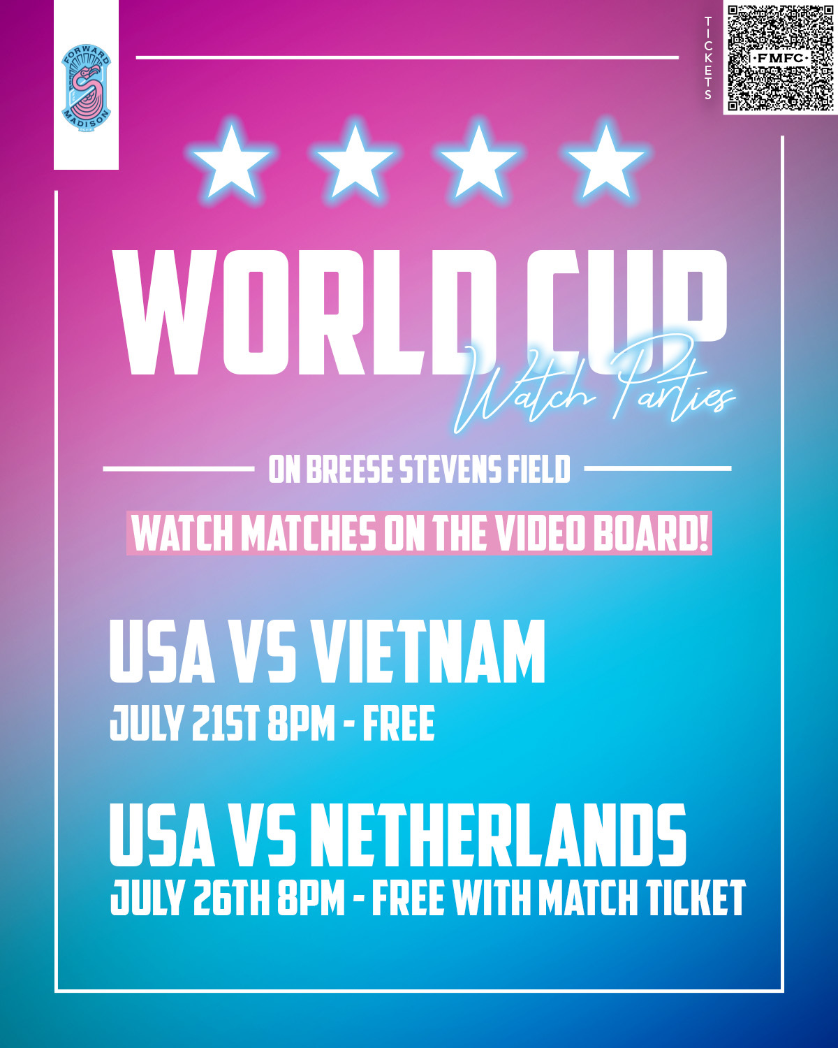 Forward Madison FC to Host Womens World Cup Watch Parties