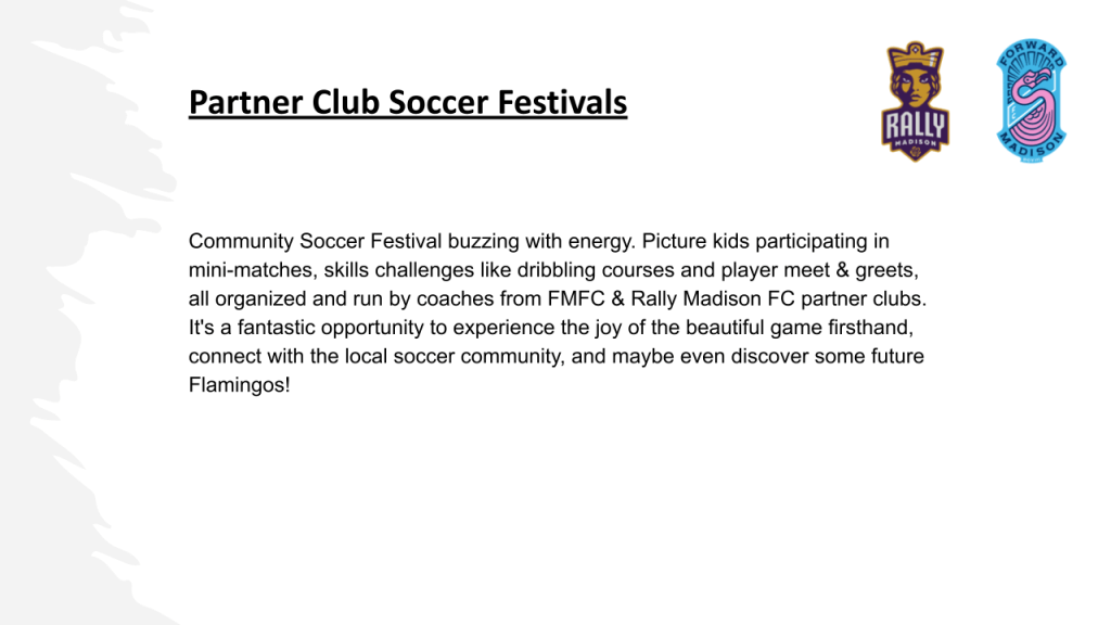 Partner Club Program Club Soccer Festivals description. 